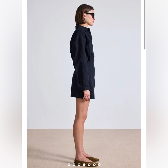 Apiece Apart Reina Mini Dress Black Size 2 - Picture 4 of 5